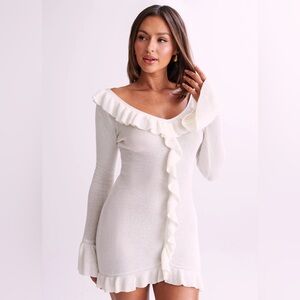 MESHKI Ruffle Knit Dress